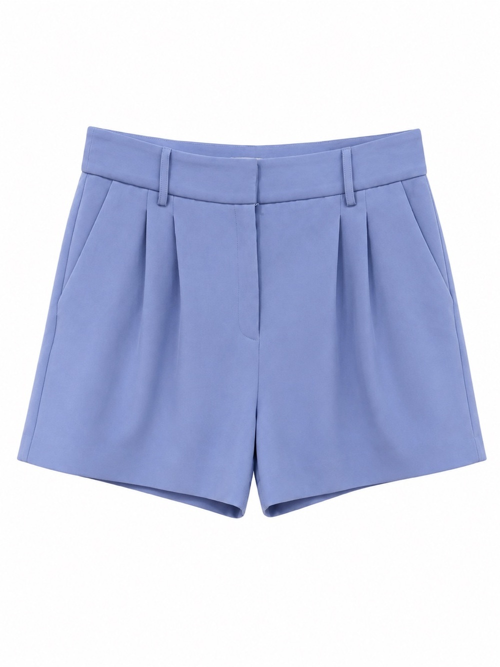 Gianni Bini Blue Tailored Pleated Shorts Size 12 High Rise Dressy